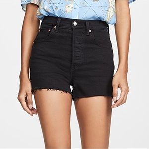 Levi’s Black Ribcage Shorts- Brand New